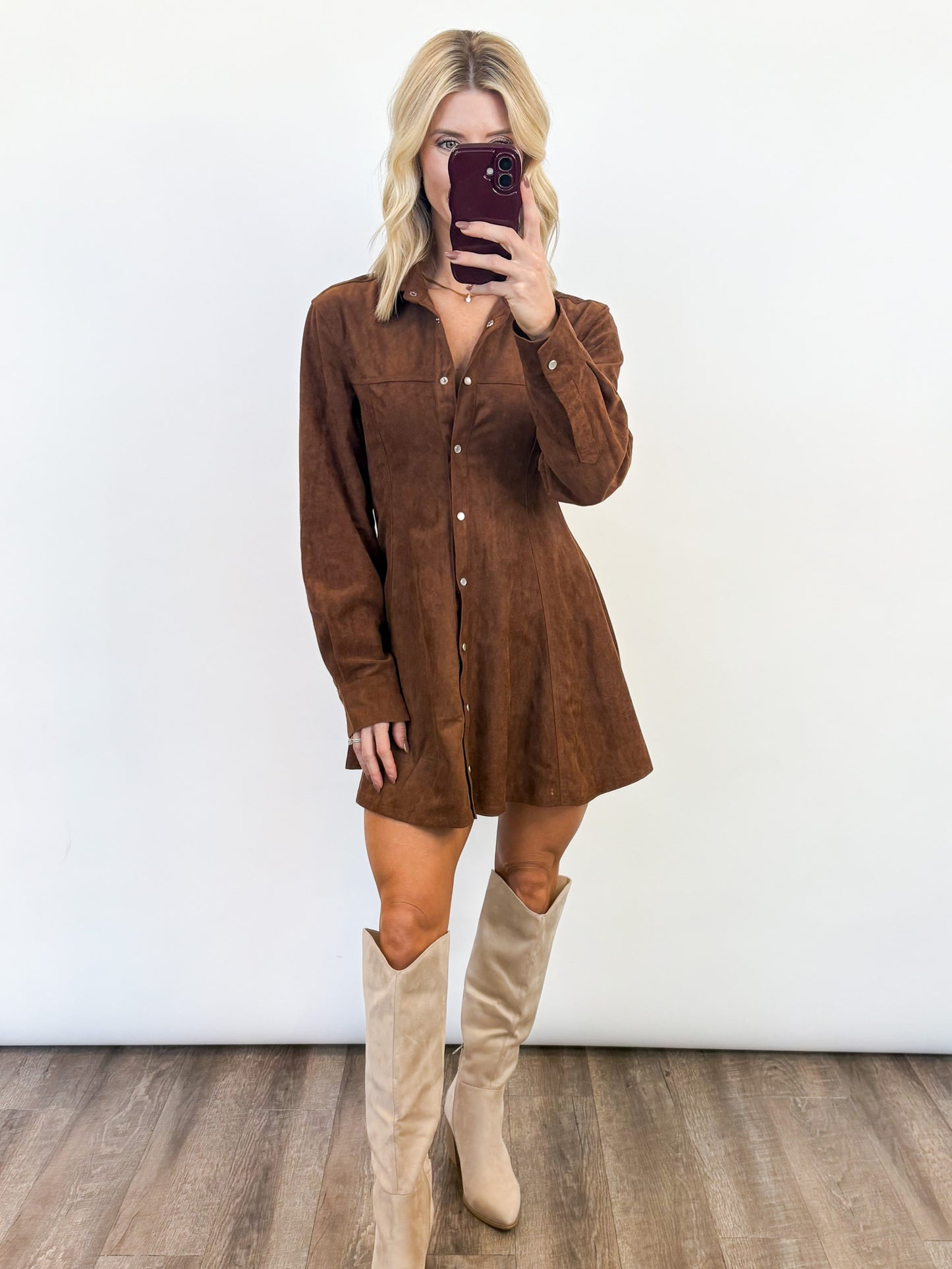 Aspen Faux Suede Dress
