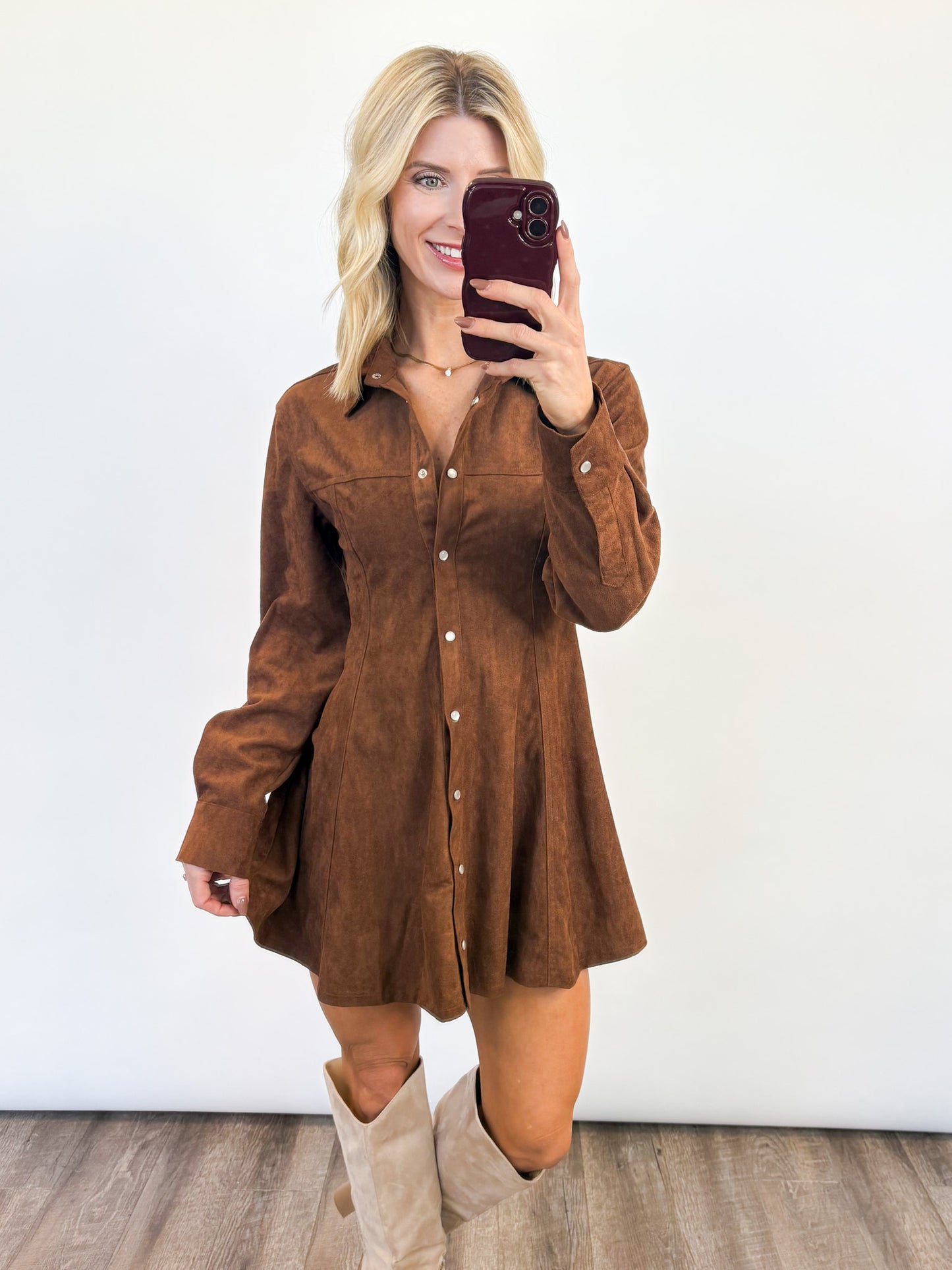 Aspen Faux Suede Dress