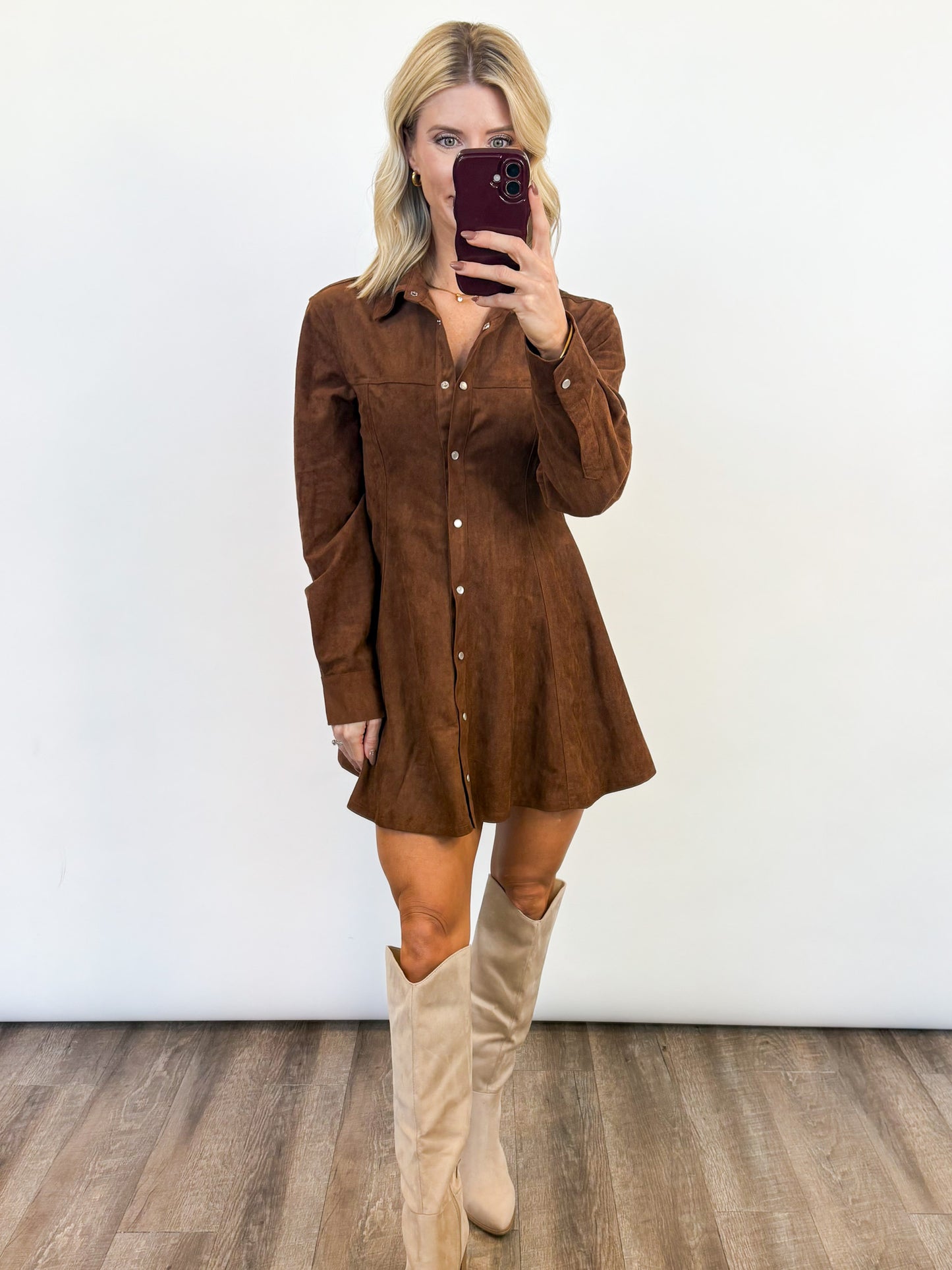 Aspen Faux Suede Dress