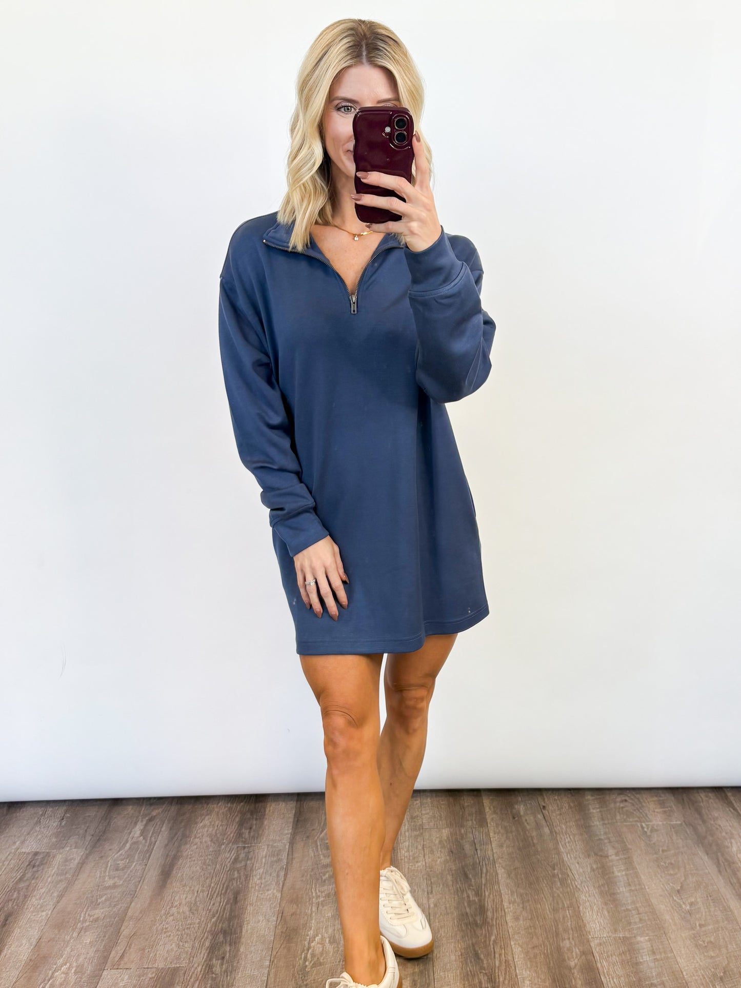 Weekend Half-Zip Dress