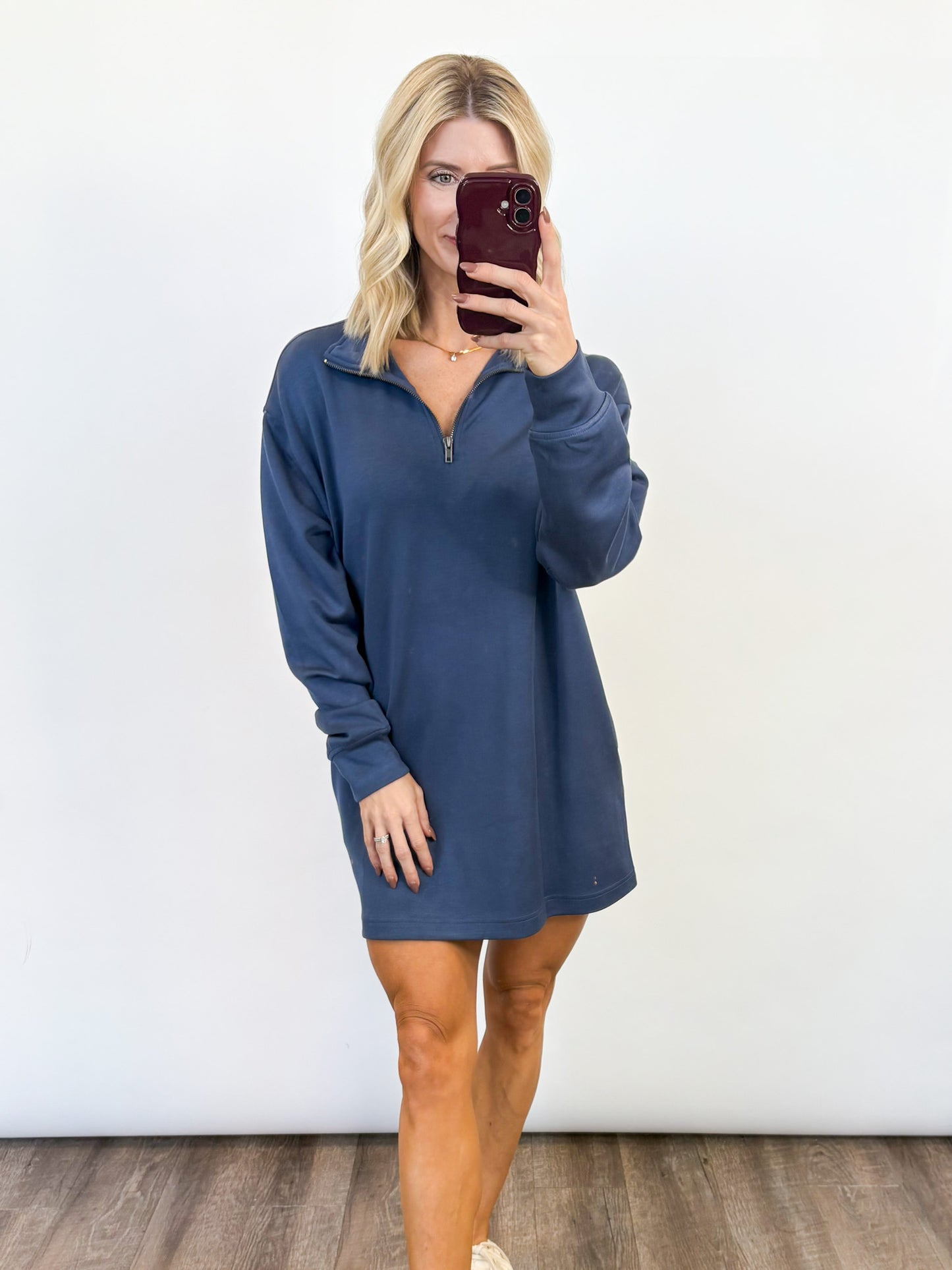 Weekend Half-Zip Dress