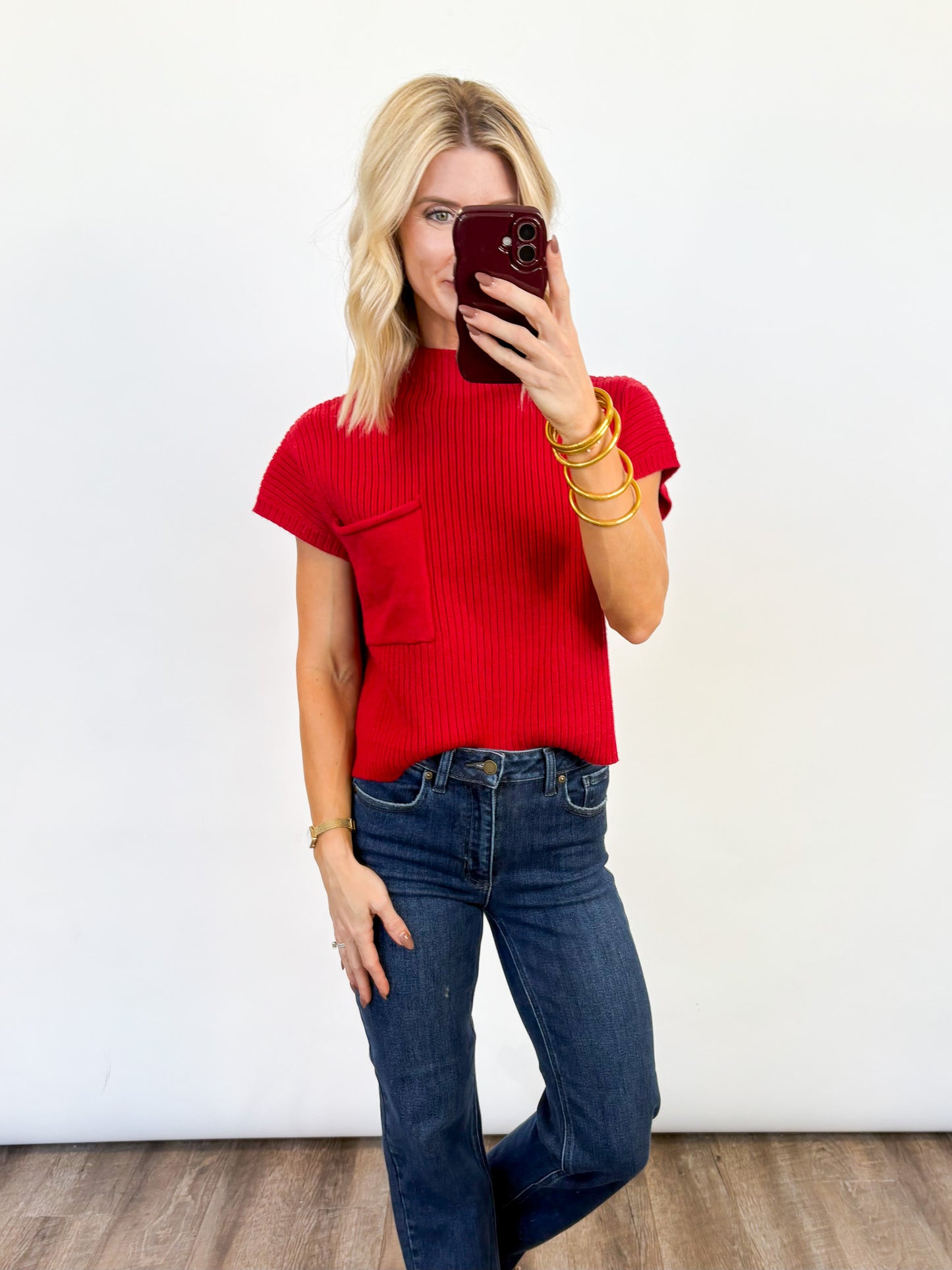 Candy Cane Knit Top - 2 Colors