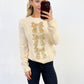Golden Bow Sequin Sweater