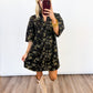 Midnight Meadow Button-Up Dress