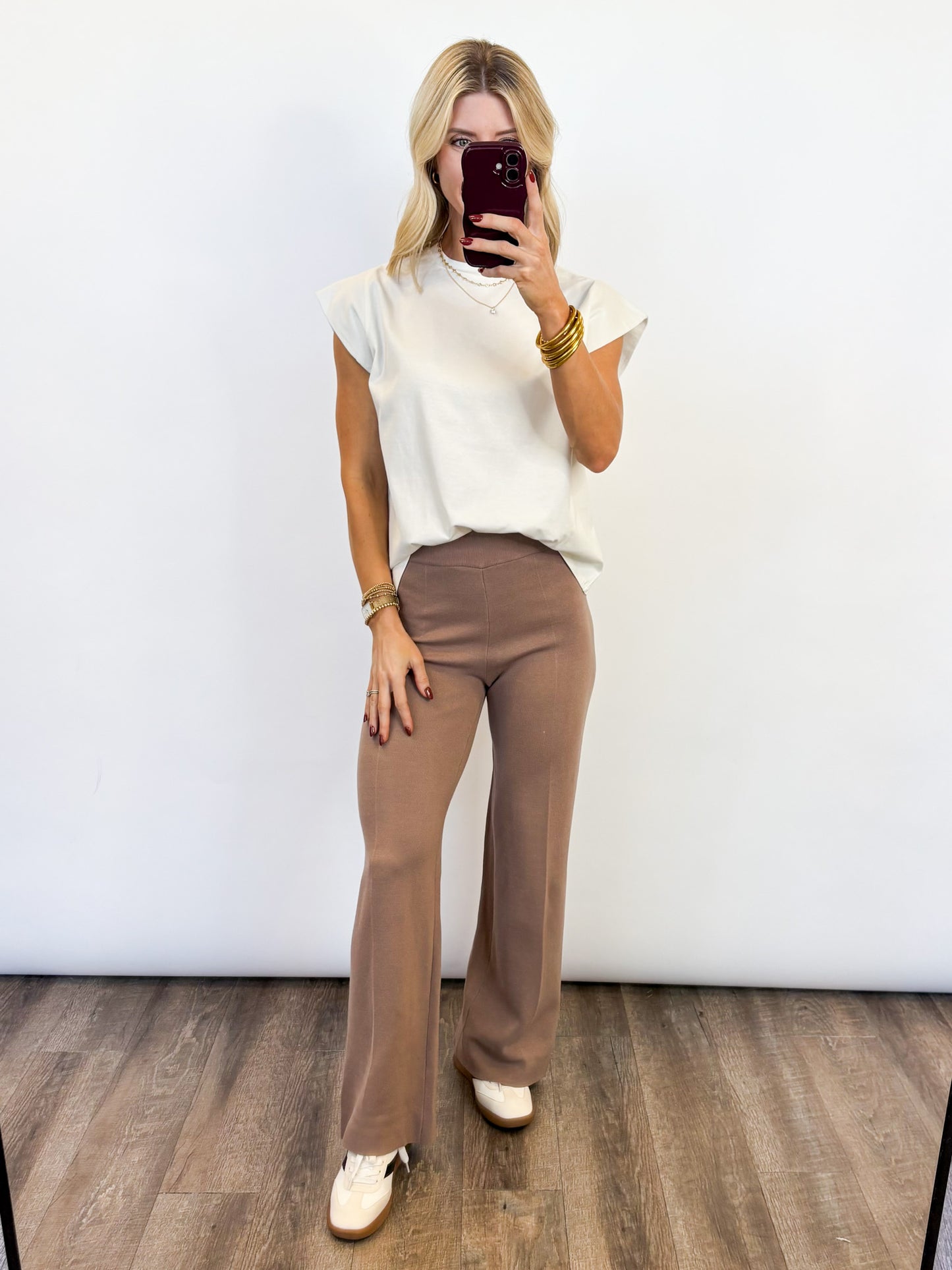 Cozy Luxe Taupe Sweater Pants
