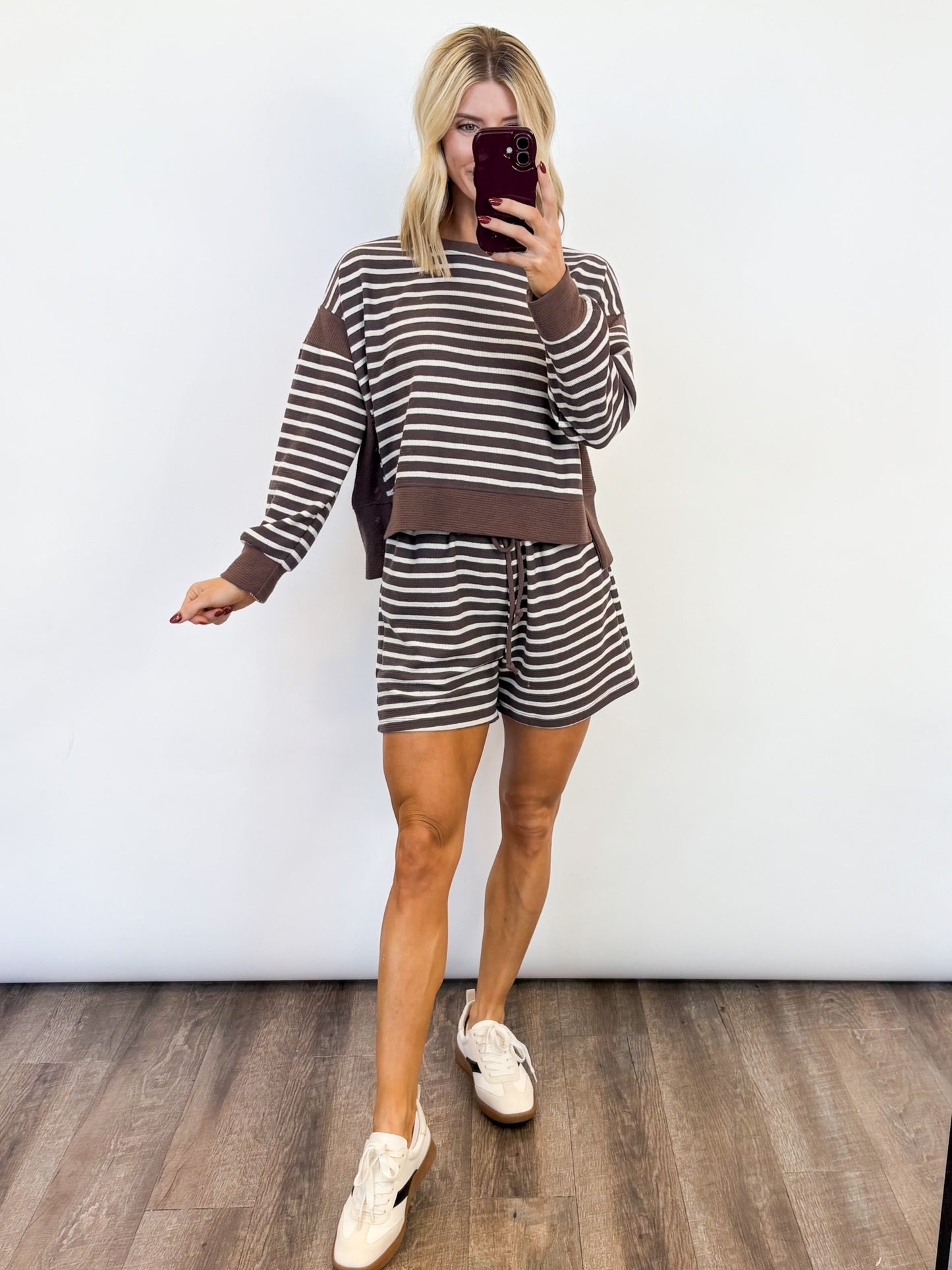 Warm Latte Stripe Set