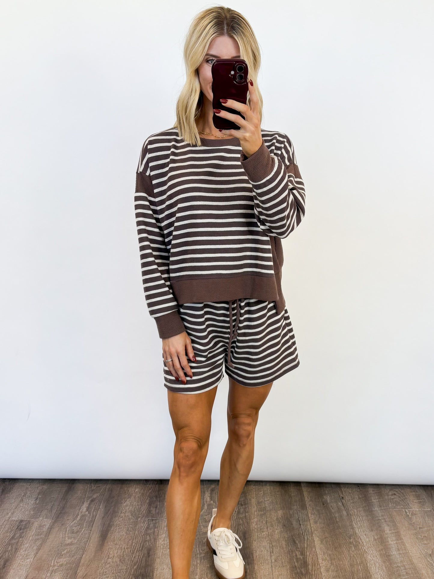 Warm Latte Stripe Set