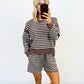 Warm Latte Stripe Set