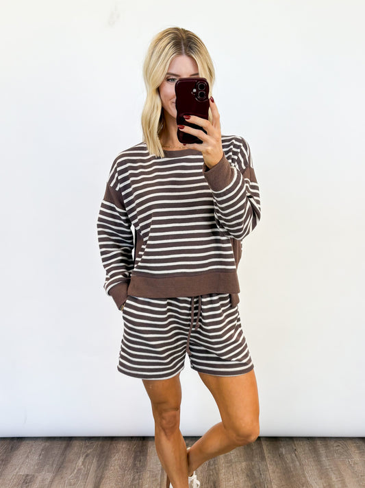 Warm Latte Stripe Set