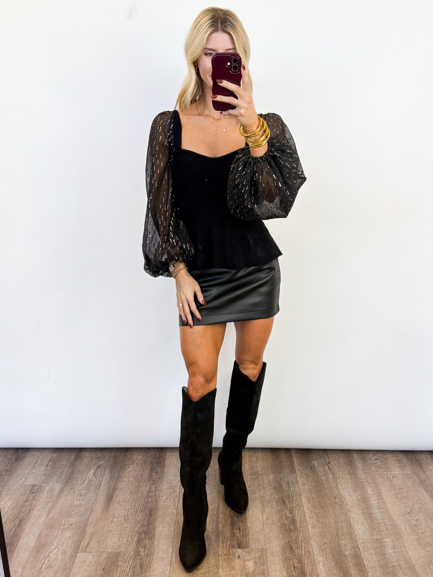 Starstruck Holiday Mesh Top