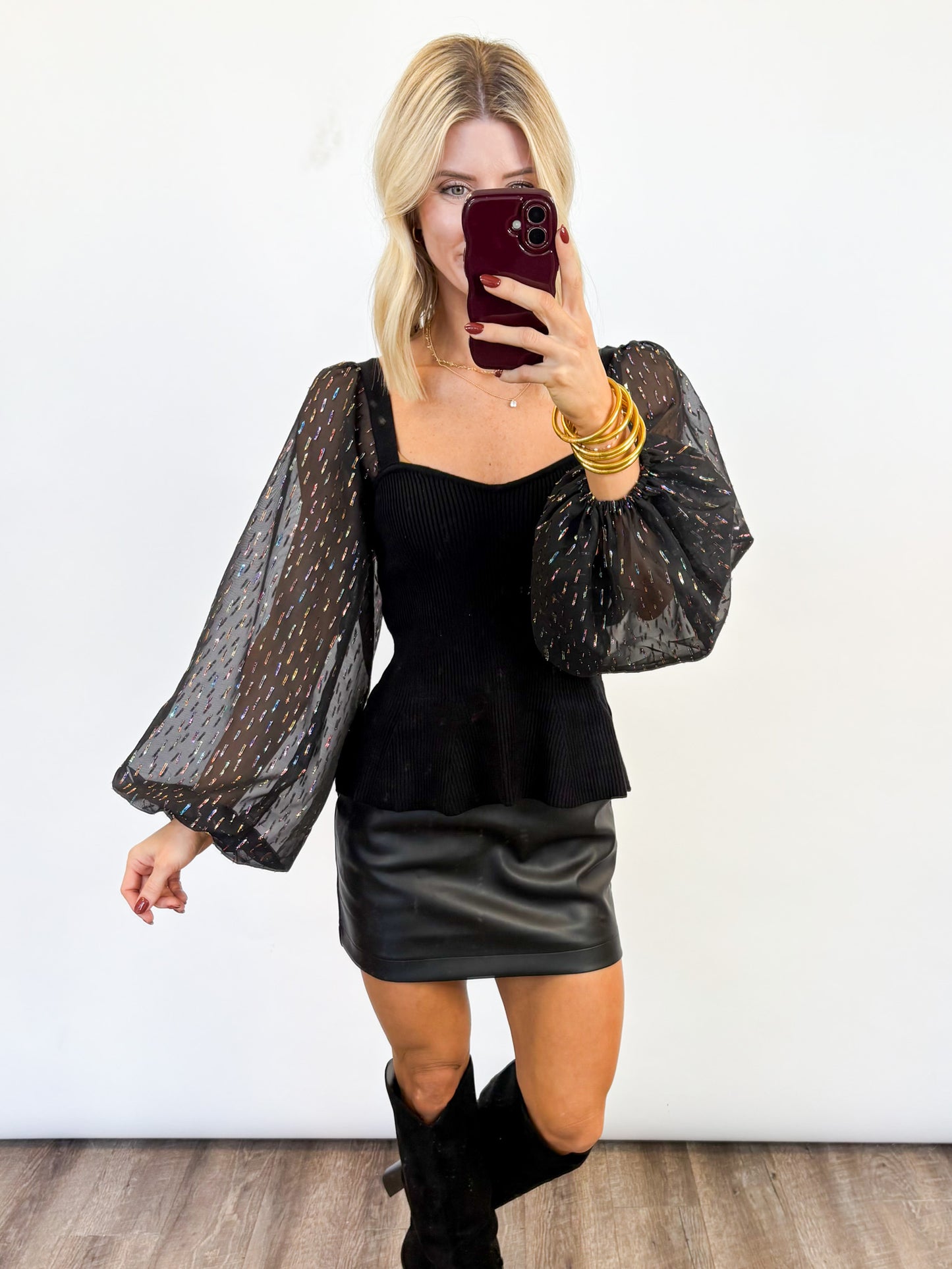 Starstruck Holiday Mesh Top