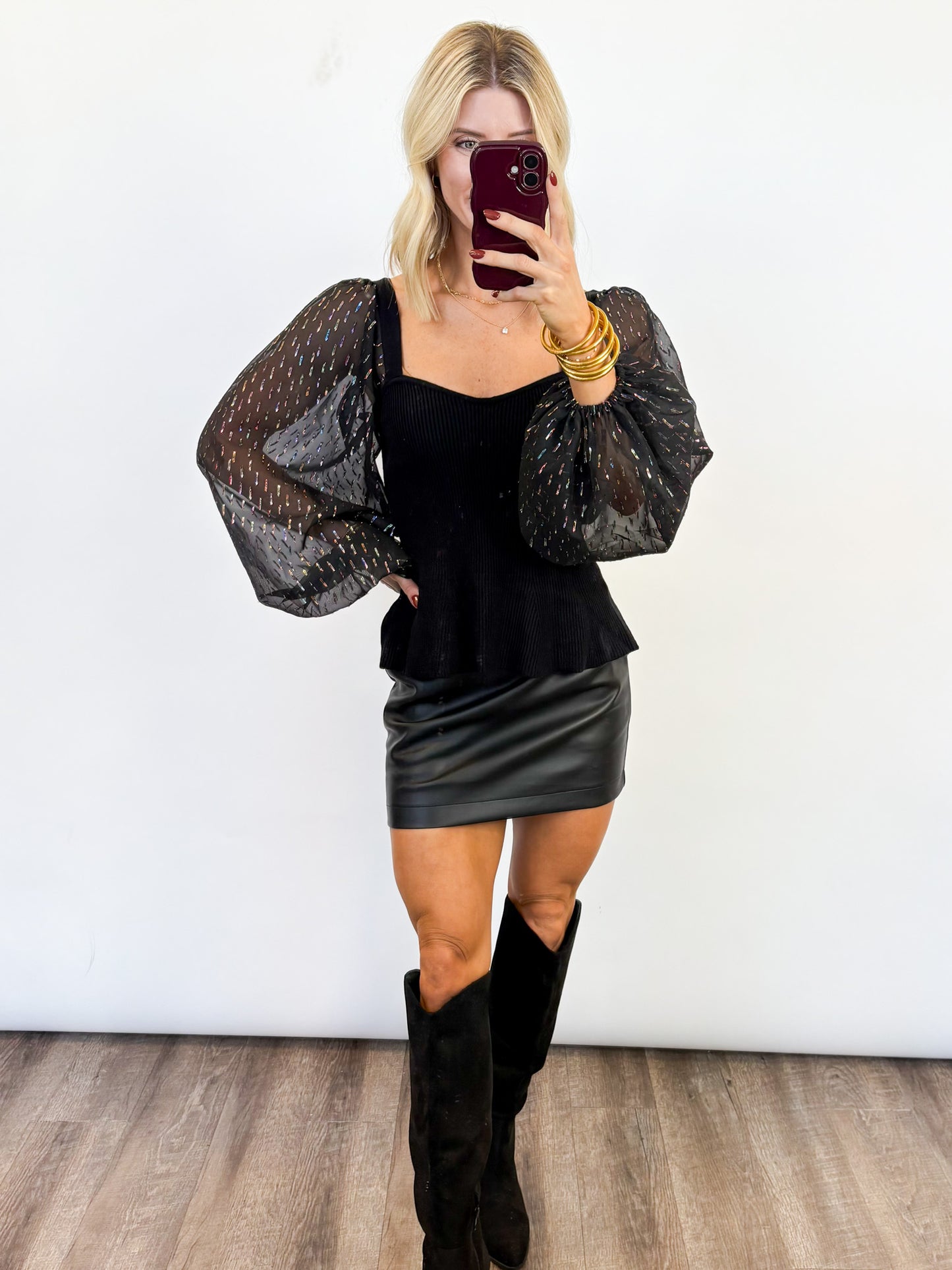 Starstruck Holiday Mesh Top