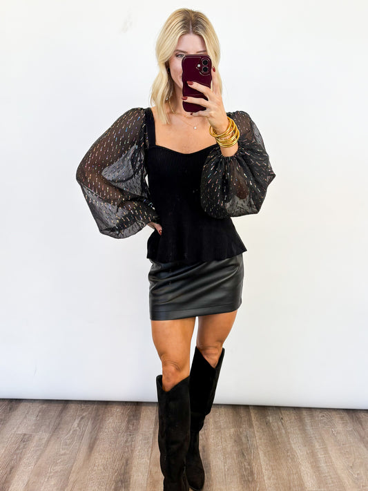 Starstruck Holiday Mesh Top