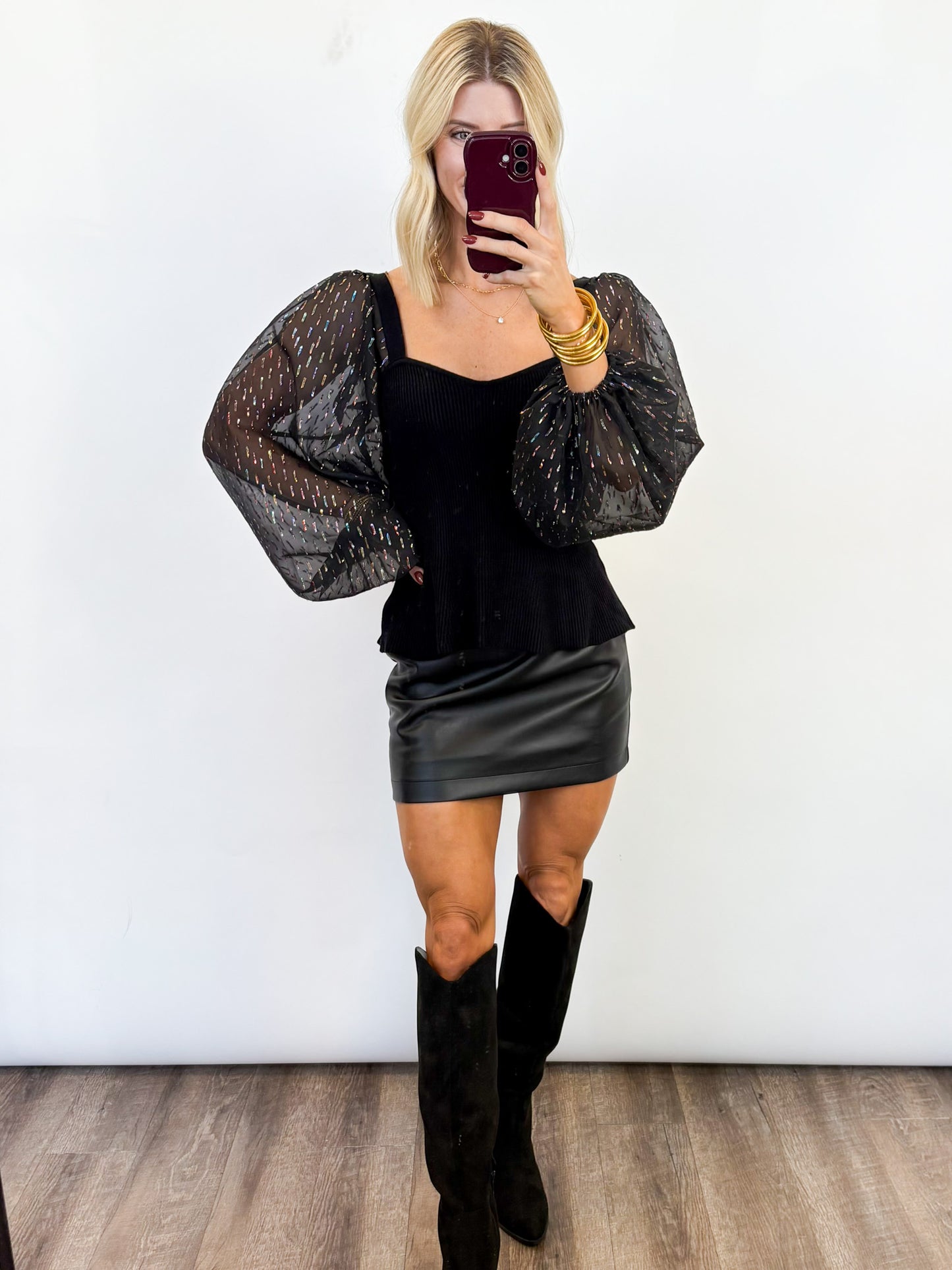 Starstruck Holiday Mesh Top
