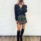Mistletoe Plaid Skort - GREEN