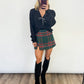 Holiday Cheer Plaid Skort - GREEN