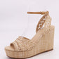 Seaside Crochet Platform Wedge