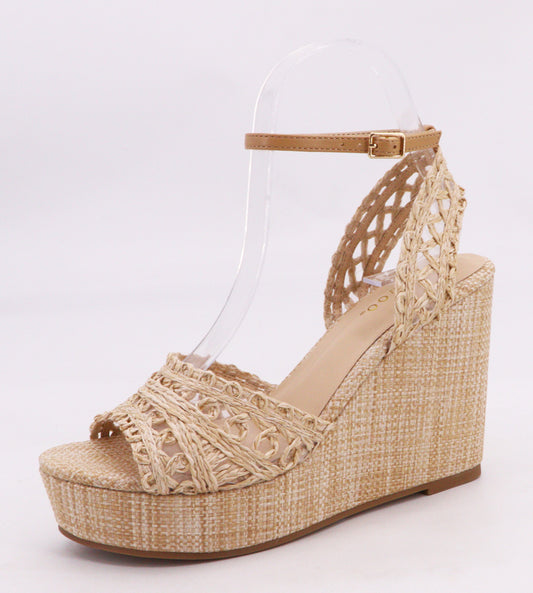 Seaside Crochet Platform Wedge