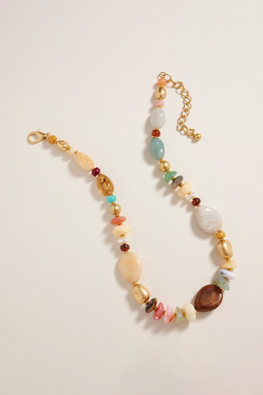 Beaded Necklace - NATURAL