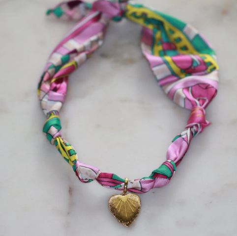 Pretty In Purples Scarf Necklace