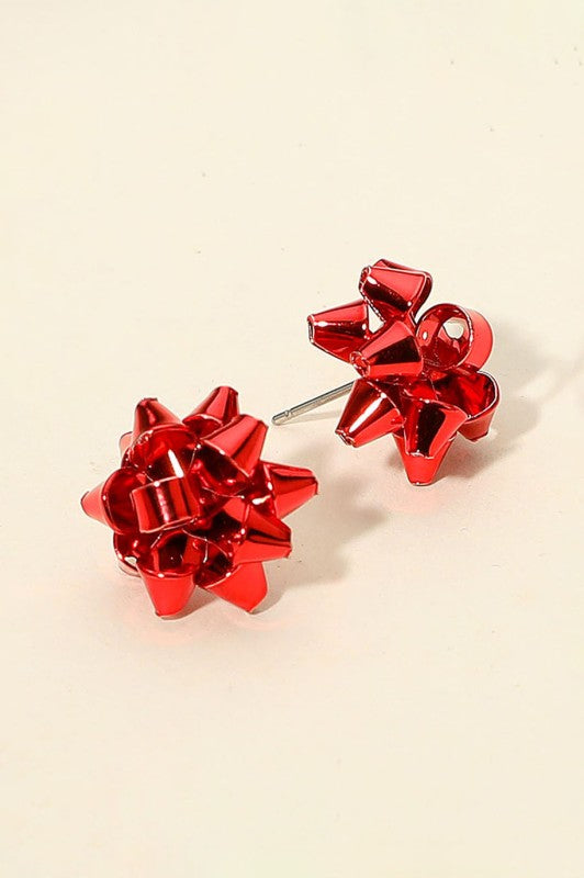 Bow Stud Earrings - 4 COLORS