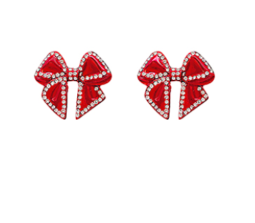 Christmas Ribbon Earrings