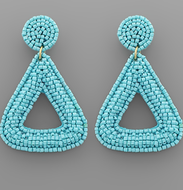 Beaded Triangle Earrings - More Colors