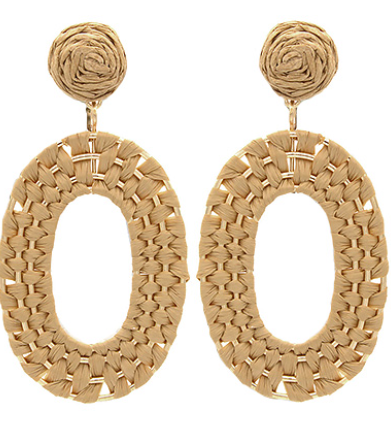 Raffia Oval Hoops-More Colors