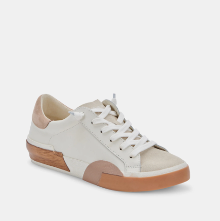 DV Zina White/Tan Leather