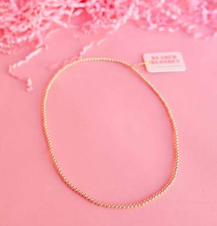 Beaded 3mm Gold Choker