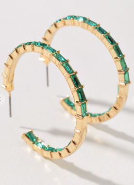 Rhinestone Paved Hoops