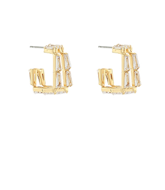 Baguette Square Hoops