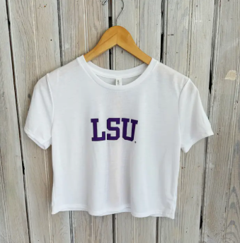 LSU Varsity Crop Top