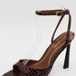 The Luxe Croc Ankle-Strap Heel
