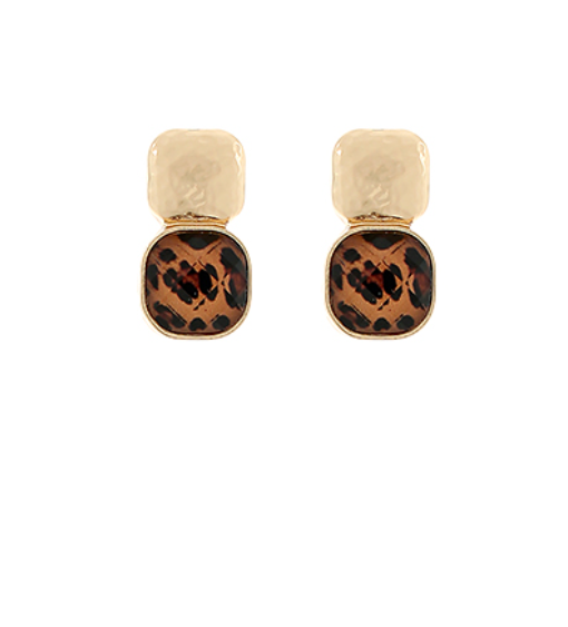 Leopard Stone Earrings
