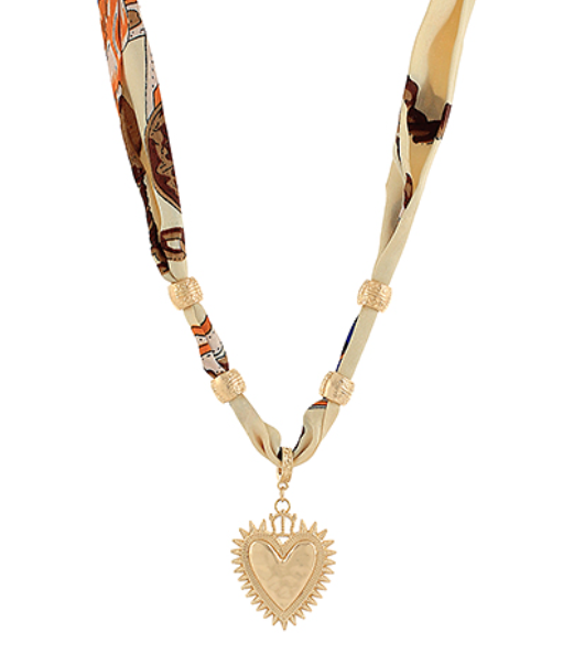 Heart Scarf Necklace
