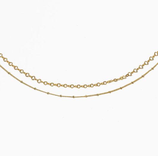 18K Satellite Layered Necklace