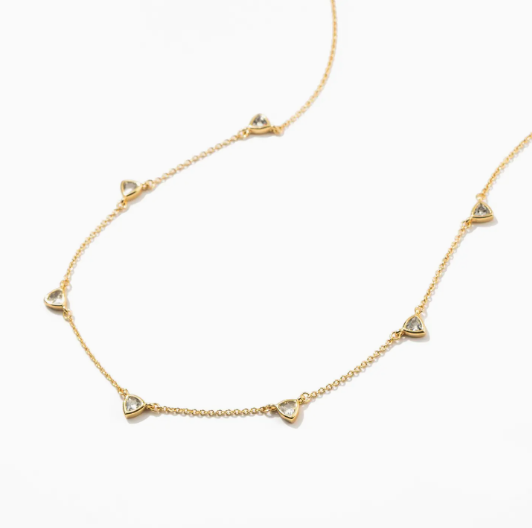 18K Triangle Drop Necklace