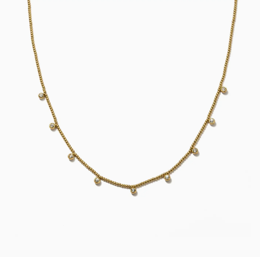18k Gold Beaded Necklace