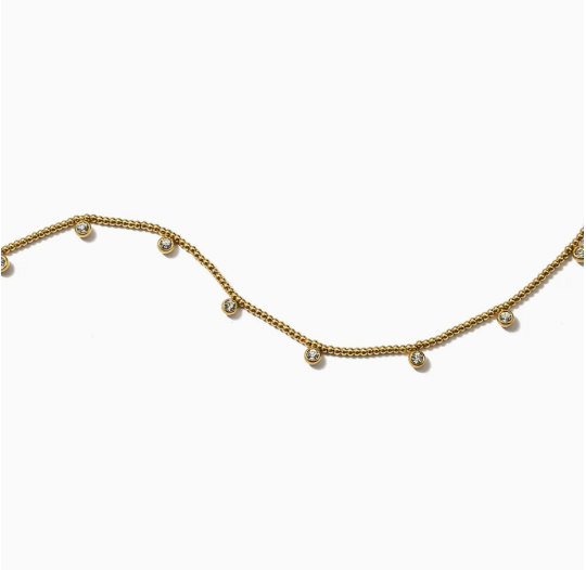 18k Gold Beaded Necklace
