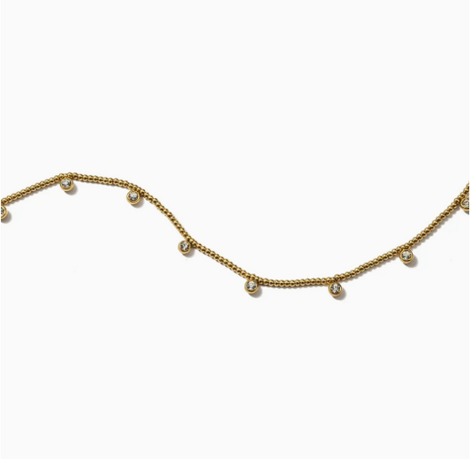 18k Gold Beaded Necklace