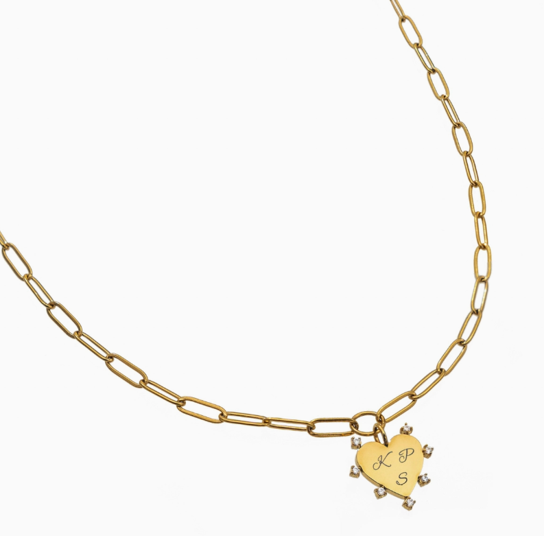 18K Gold Heart Necklace