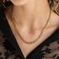 18k Gold Square Chain Necklace
