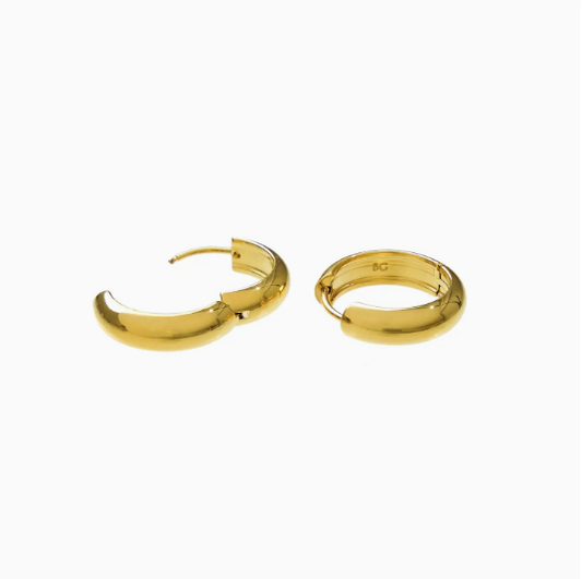 18k Gold 19mm Hoops