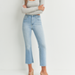 High Rise Crop Flare - Denim