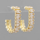Rhinestone Drop Hoops