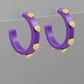 Tiger Studded Hoops - 2 COLORS