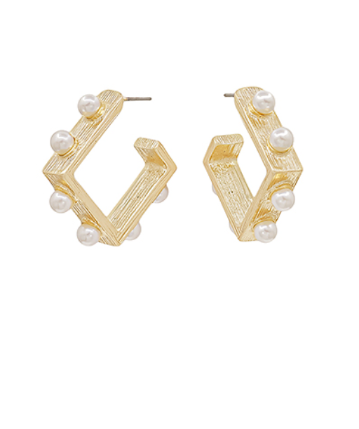 Pearl Square Hoops