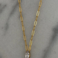 Gold + Diamond Pendant Necklace