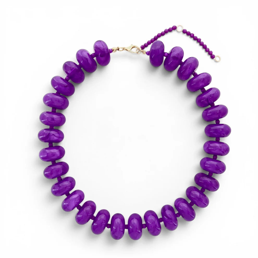 Rondelle Necklace - PURPLE